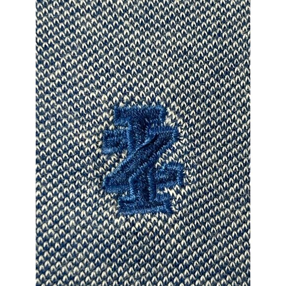 Izod Saltwater Mens Shirt L Blue Long Sleeve Pullover 1/4 Zip Mock Neck Relaxed - Picture 5 of 11